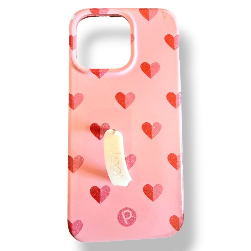 Loopy 15 Pro Max Glitter Heart Case- Righty